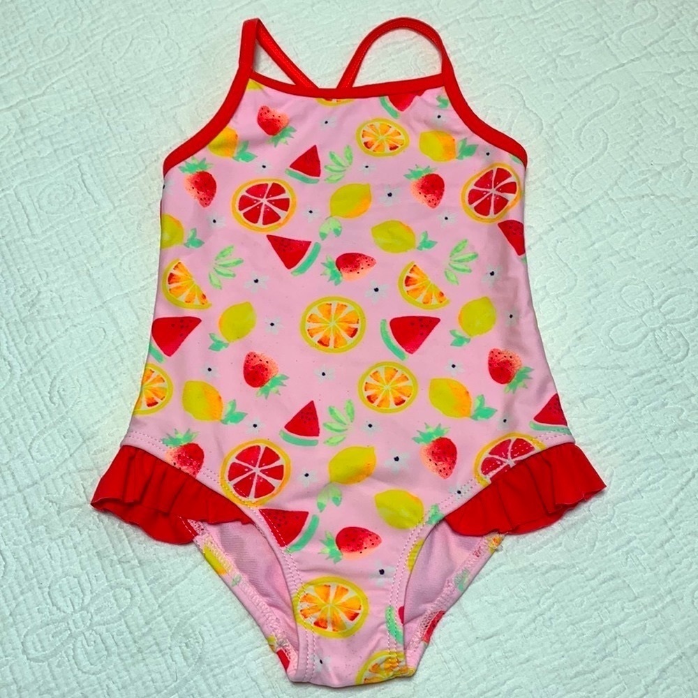 3T (5/$20) Fruit Slices One Piece Swimsuit by George